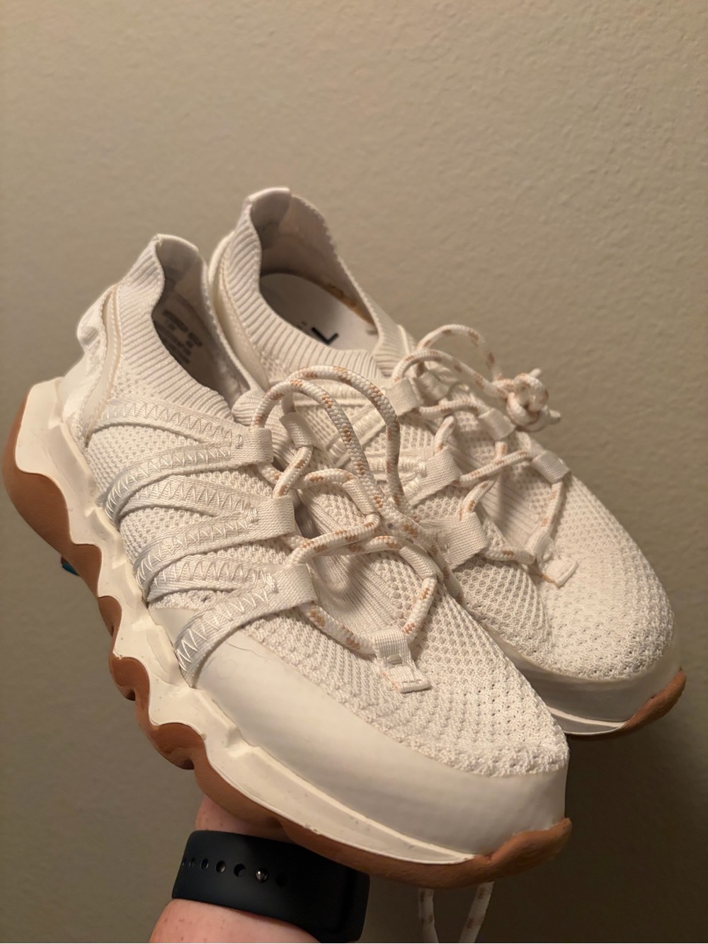 Madewell MWL Eyelet White Field Knit Low Top Sneakers shoes size 7.5